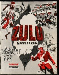 1x434 ZULU Danish program '64 Stanley Baker & Michael Caine classic, different images & Wenzel art!
