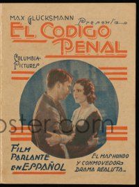 1x135 EL CODIGO PENAL Uruguayan herald '31 Spanish language version of The Criminal Code!