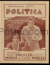 1x168 POLITICS Uruguayan herald '31 Marie Dressler & Polly Moran take on small town racketeers!