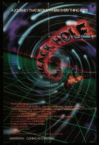 1y097 BLACK HOLE advance 1sh '79 Disney sci-fi, cool art of Schell, Anthony Perkins, Robert Forster