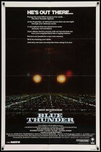 1y108 BLUE THUNDER int'l 1sh '83 Roy Scheider, Warren Oates, cool helicopter over city image!