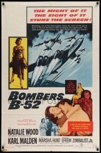 1y110 BOMBERS B-52 1sh '57 Natalie Wood, Karl Malden, No Sleep Till Dawn!
