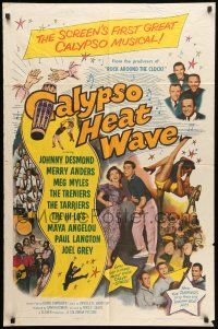 1y140 CALYPSO HEAT WAVE 1sh '57 Desmond & Anders, from the producers of Rock Around the Clock!