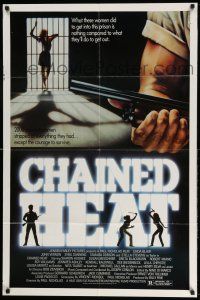 1y157 CHAINED HEAT 1sh '83 Linda Blair, 2000 chained women stripped of everything they had!