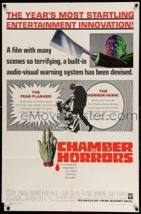 1y158 CHAMBER OF HORRORS 1sh '66 the unspeakable vengeance of the crazed Baltimore Strangler!