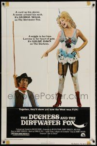 1y241 DUCHESS & THE DIRTWATER FOX style C 1sh '76 sexy Goldie Hawn & George Segal hanging from noose
