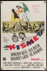 1y501 KISMET 1sh '56 Howard Keel, Ann Blyth, ecstasy of song, spectacle & love!