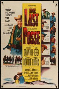 1y511 LAST POSSE 1sh '53 Broderick Crawford is a sheriff who has no friends except his badge!