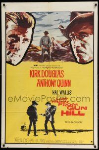 1y513 LAST TRAIN FROM GUN HILL 1sh '59 Kirk Douglas, Anthony Quinn, directed by John Sturges!