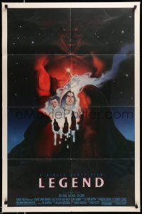 1y517 LEGEND 1sh '86 Tom Cruise, Mia Sara, Tim Curry, Ridley Scott, cool fantasy artwork!