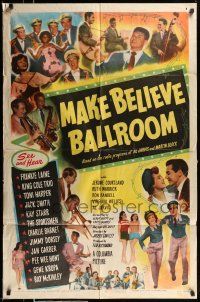 1y563 MAKE BELIEVE BALLROOM 1sh '49 Frankie Lane, Nat King Cole, Jimmy Dorsey