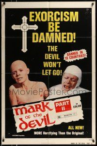 1y574 MARK OF THE DEVIL 2 1sh '74 banned in 19 countries, more horrifying than the original!