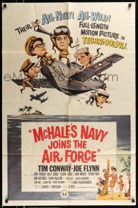 1y581 McHALE'S NAVY JOINS THE AIR FORCE 1sh '65 great art of Tim Conway in wacky flying ship!