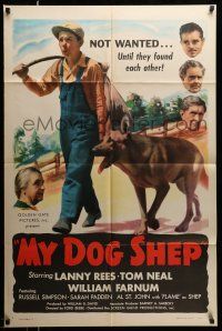 1y606 MY DOG SHEP 1sh '46 boy and his German Shepherd, adventure & romance roam the road!