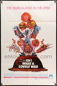 1y644 OH WHAT A LOVELY WAR 1sh '69 Richard Attenborough WWI musical, Sandy Kossin art!