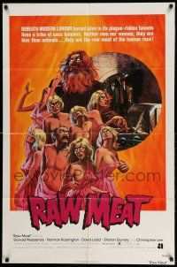 1y703 RAW MEAT 1sh '73 beneath modern London buried alive in its plague-ridden tunnels!