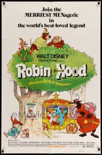 1y719 ROBIN HOOD 1sh '73 Walt Disney's cartoon version, the way it REALLY happened!
