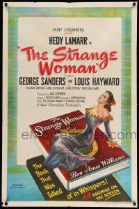1y808 STRANGE WOMAN 1sh '46 directed by Edgar Ulmer, art of Hedy Lamarr, Ben Ames Williams!