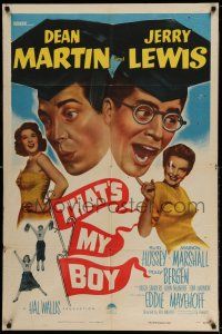 1y858 THAT'S MY BOY 1sh '51 college students Dean Martin & Jerry Lewis!