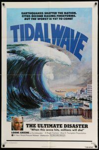 1y875 TIDAL WAVE signed 1sh '75 by Roger Corman, the ultimate disaster in Tokyo by John Solie!