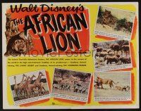 1z536 AFRICAN LION 1/2sh '55 Walt Disney jungle safari documentary, cool wildlife animal images!