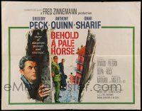 1z552 BEHOLD A PALE HORSE 1/2sh '64 Gregory Peck, Howard Terpning artwork!
