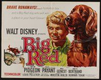1z558 BIG RED 1/2sh '62 Disney, Walter Pigeon, cool artwork of Irish Setter dog!