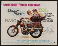 1z590 BUNNY O'HARE 1/2sh '71 Bette Davis & Ernest Borgnine on Triumph motorcycle!