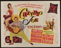 1z599 CALYPSO JOE style B 1/2sh '57 Herb Jeffries, sexy Angie Dickinson, bongo beat, cool images!
