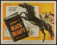 1z632 COURAGE OF BLACK BEAUTY 1/2sh '57 from Anna Sewell's classic story the whole world has read!