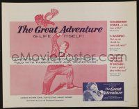 1z684 GREAT ADVENTURE 1/2sh '55 cool art of Swedish wilderness by Jacques Bonneaud!