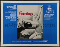 1z690 GREETINGS 1/2sh '68 early De Niro, Brian De Palma, sexy girl in underwear!