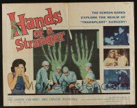 1z696 HANDS OF A STRANGER 1/2sh '62 cool hand transplant surgery & X-ray image!