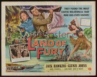 1z734 LAND OF FURY style A 1/2sh '55 art of sexy Glynis Johns, Jack Hawkins, The Seekers!