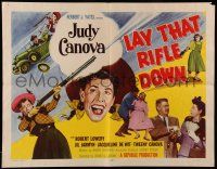 1z744 LAY THAT RIFLE DOWN style B 1/2sh '55 great wacky artwork of Judy Canova firing big gun!