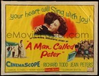 1z759 MAN CALLED PETER 1/2sh '55 Richard Todd & Jean Peters make your heart sing with joy!