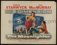 1z769 MOONLIGHTER 3D 1/2sh '53 art of sexy Barbara Stanwyck & Fred MacMurray popping out of screen!