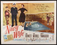 1z777 NAVY WIFE style B 1/2sh '56 Joan Bennett is a Navy Wife in the land of Geisha Girls!