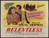 1z823 RELENTLESS 1/2sh R53 Robert Young, Marguerite Chapman, suspense & defiant love!
