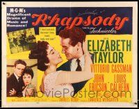 1z827 RHAPSODY style A 1/2sh '54 Elizabeth Taylor must possess Vittorio Gassman, heart & soul!