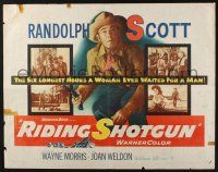 1z830 RIDING SHOTGUN 1/2sh '54 great image of cowboy Randolph Scott with gun!