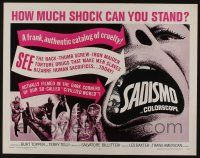 1z838 SADISMO 1/2sh '67 AIP bizarre sadomasochism, how much shock can you stand?