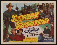 1z840 SAVAGE FRONTIER style B 1/2sh '53 full-length art of Rocky Lane shooting guns + Black Jack!