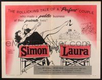 1z853 SIMON & LAURA 1/2sh '56 Peter Finch & Kay Kendall, a rollicking tale of a perfect couple!