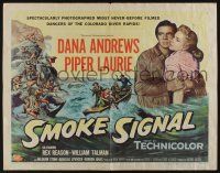 1z859 SMOKE SIGNAL style B 1/2sh '55 Dana Andrews & Piper Laurie flee through Indian territory!
