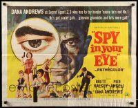 1z868 SPY IN YOUR EYE 1/2sh '66 Dana Andrews has sexier gals and groovier gimmicks, cool art!