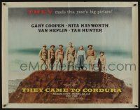 1z895 THEY CAME TO CORDURA style A 1/2sh '59 Gary Cooper, Rita Hayworth, Tab Hunter, Van Heflin