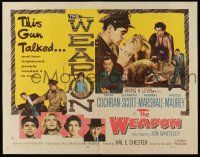 1z953 WEAPON style B 1/2sh '57 Steve Cochran, Lizabeth Scott, this gun talked, directed by Val Guest