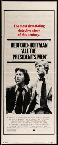 1z010 ALL THE PRESIDENT'S MEN insert '76 Dustin Hoffman & Robert Redford as Woodward & Bernstein!