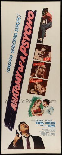 1z012 ANATOMY OF A PSYCHO insert '61 terrifying searching expose of a stalker after a beautiful babe